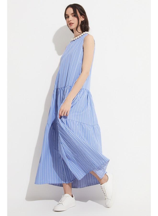 JUNE Striped Tiered Dress - Image 5