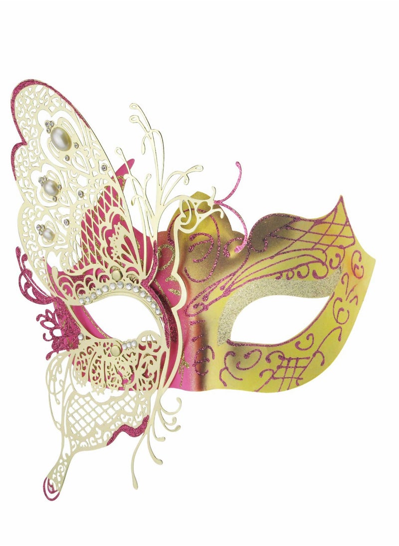 Excefore Masquerade Mask for Women, Mysterious Venetian Butterfly Lady  Party Evening Prom Ball Costumes Accessory  - Image 1