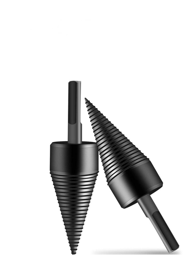 SYOSI Firewood Log Splitter Drill Bit Set, Removable Firewood Log Splitter Drill Bit, Wood Splitter Drill Bits, Heavy Duty Drill Screw Cone Driver for Hand Drill Stick-hex+Square+Round  - Image 2