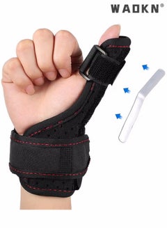 WAOKN Thumb Splint Brace - Reversible Thumb & Wrist Stabilizer Splint for BlackBerry Thumb, Trigger Finger, Pain Relief, Tendonitis, Sprain and Carpal Tunnel Supporting, Lightweight and Breathe  - Image 1