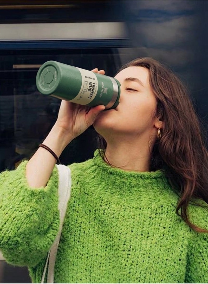 Stanley Cup 470ml / 16oz AeroLight™ Transit Mug Hammertone Green- Leakproof Insulated Stainless Steel Travel Mug, Keeps Drinks Hot & Cold, Lightweight - Image 4
