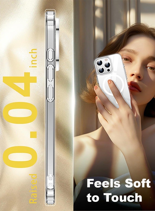 أيه بي جي غطاء لهاتف آيفون ١٦ برو ماكس - شفاف ونحيف مصنوع من مادة مرنة، مقاوم للاصفرار، يوفر حماية من السقوط، مقاوم للخدوش، لطيف على البشرة، خفيف الوزن ومرن، متوافق مع الشحن المغناطيسي. - Image 4