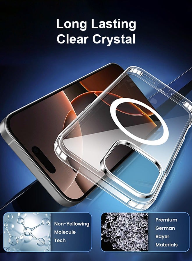 أيه بي جي غطاء لهاتف آيفون ١٦ برو ماكس - شفاف ونحيف مصنوع من مادة مرنة، مقاوم للاصفرار، يوفر حماية من السقوط، مقاوم للخدوش، لطيف على البشرة، خفيف الوزن ومرن، متوافق مع الشحن المغناطيسي. - Image 5