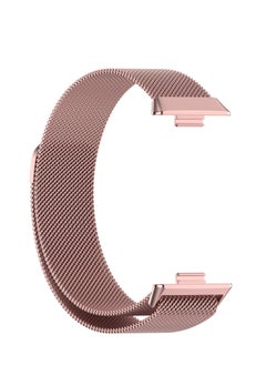 Generic Magnetic Strap For Huawei Watch Fit3 Stainless Steel Milanese Loop For Huawei Watch Fit3 Wristband Bracelet Accessories (Rose Pink)  - Image 4