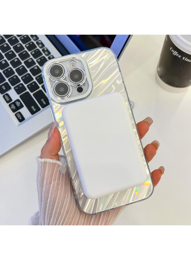 S-TOP Case For iPhone 16 Pro Max Plating Texture MagSafe TPU Phone Case with Glitter Lens Film - Image 3