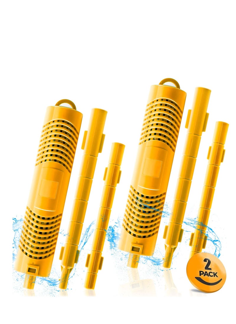 SYOSI Mineral Sticks for Hot Tub Spa in Filter Mineral Stick Cartridge Stick Parts Sanitizer Stick for Hot Tub Spa Swimming Pool Fish Pond Filter Cartridge, Last for 4 Months(Yellow 2PCS)  - Image 1