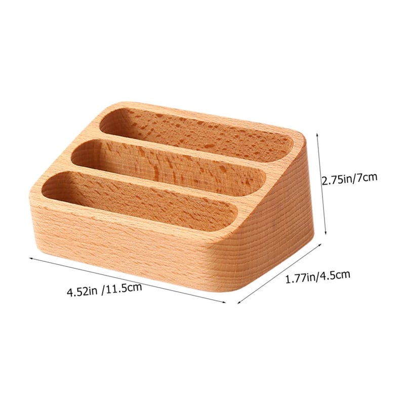 Wooden Business Card Holder Open Style Desktop Display Stand - Image 3