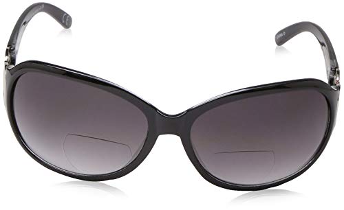 Foster Grant Women's Latte Oval Reading Sunglasses, Black/Transparent, 62 mm + 2.5 - Image 2