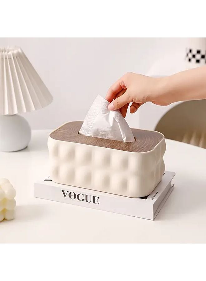Grey Nordic Waterproof Tissue Box Minimalist Style Dustproof For Bedroom Living Room - Image 2