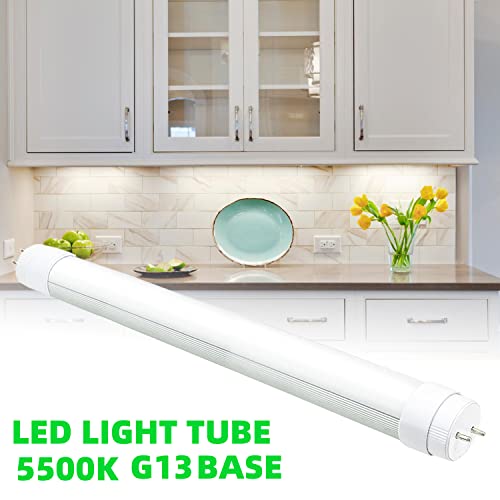 LifSunLit F15T8 LED Replacement Bulb,7W,5000K Daylight White,F15T8 LED Tube Light Rotatable End Caps,Frosted Cover,85-265VAC (120V 2Pack). - Image 4