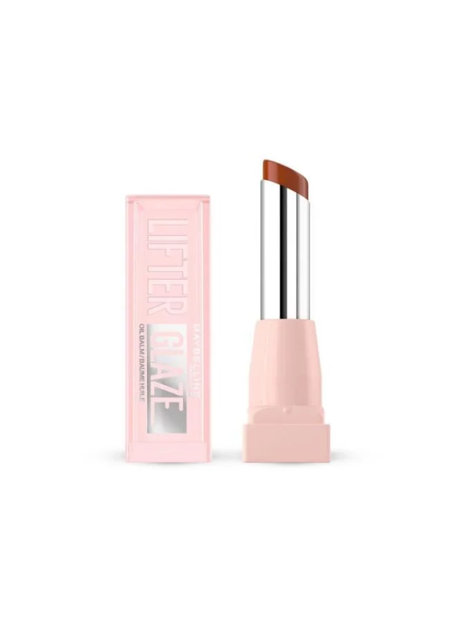 MAYBELLINE NEW YORK Lifter Glaze Oil Balm Lipstick, Hydrating Glossy Balm for Smooth Juicy Lips 009 Latte Crush