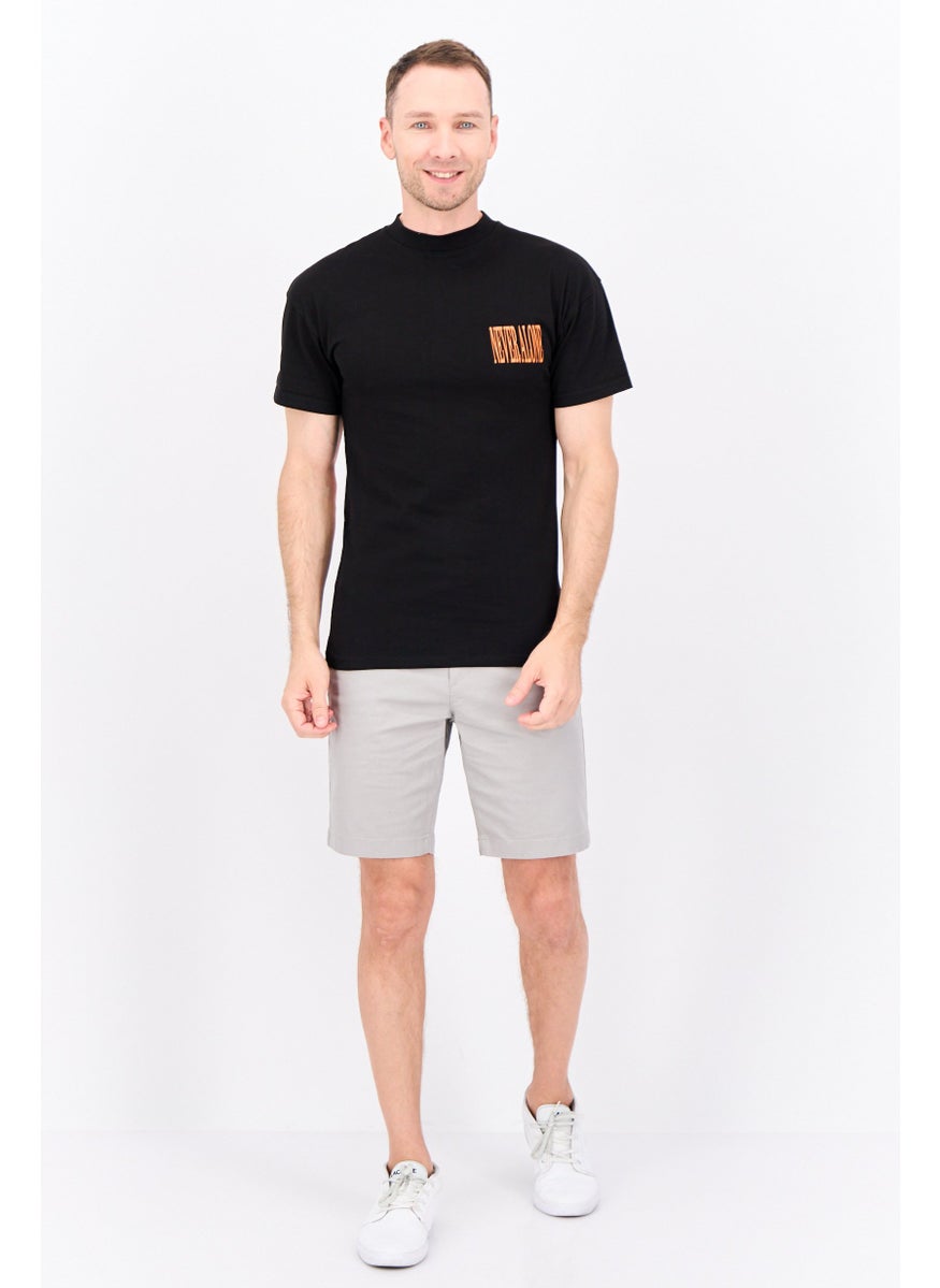 Night Addict Men Crew Neck Short Sleeves Printed T-Shirt, Black  - Image 4
