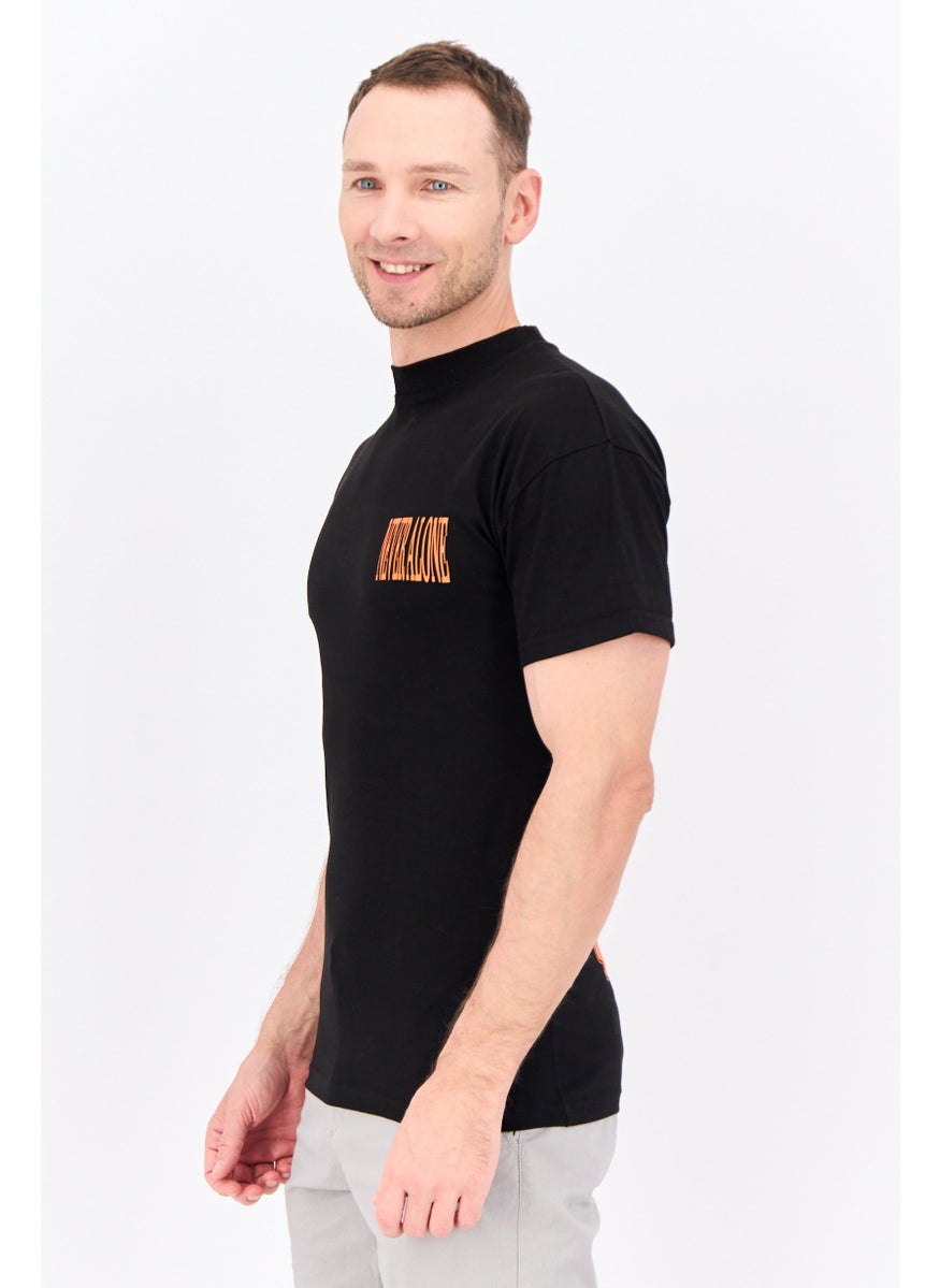 Men Crew Neck Short Sleeves Printed T-Shirt, Black - pzsku/Z22BC9CB8610E493D30F2Z/45/_/1737641780/dad3da61-7482-4d4f-a3bf-e0958d2ec1fd