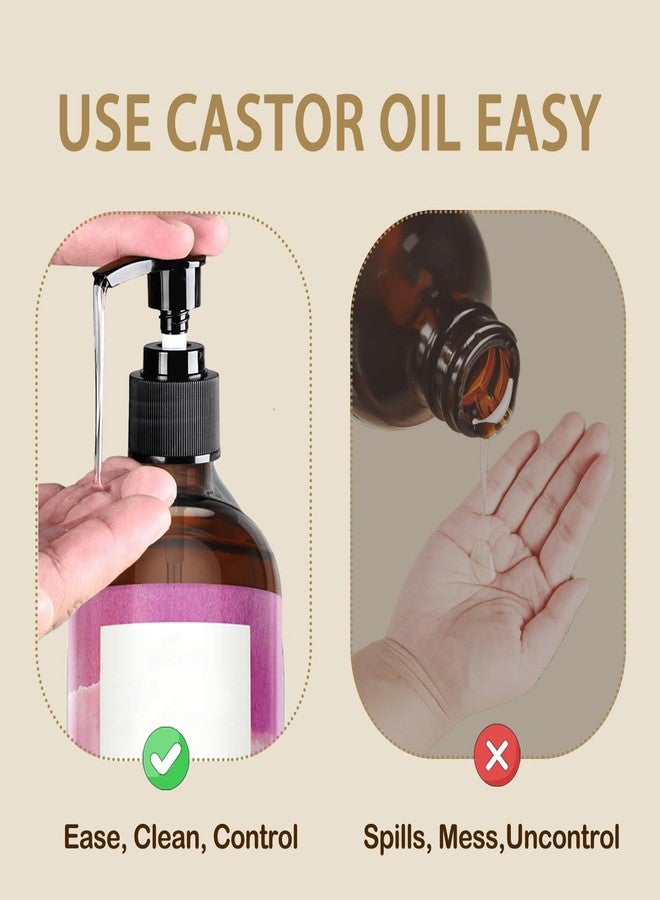 Oxyooh 3 Pack Pump Dispenser Compatible with Queen of Thrones & Heritage Castor Oil & Rejuvenaturals, Plastic Pump for 16oz Bottle-1'' Mouth, Queen Dispenser with Empty Mascara Tube (Oil not Included - Image 5