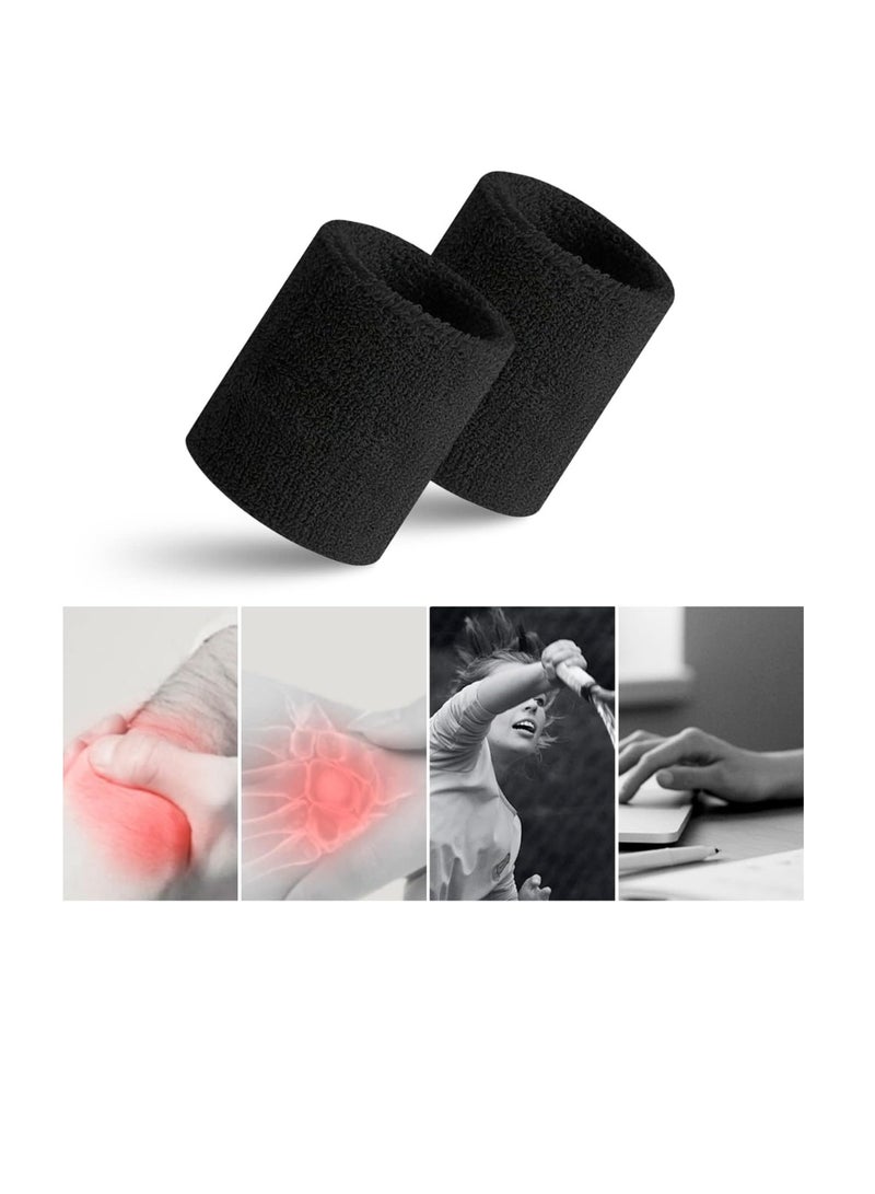 Spall Direct Absorbent Wrist Sweatbands for Athletic Men and Women - 6 Pcs Tennis Wrist Sweat Bands for Gym & Running-Wicking Wristbands for Exercise - Image 5