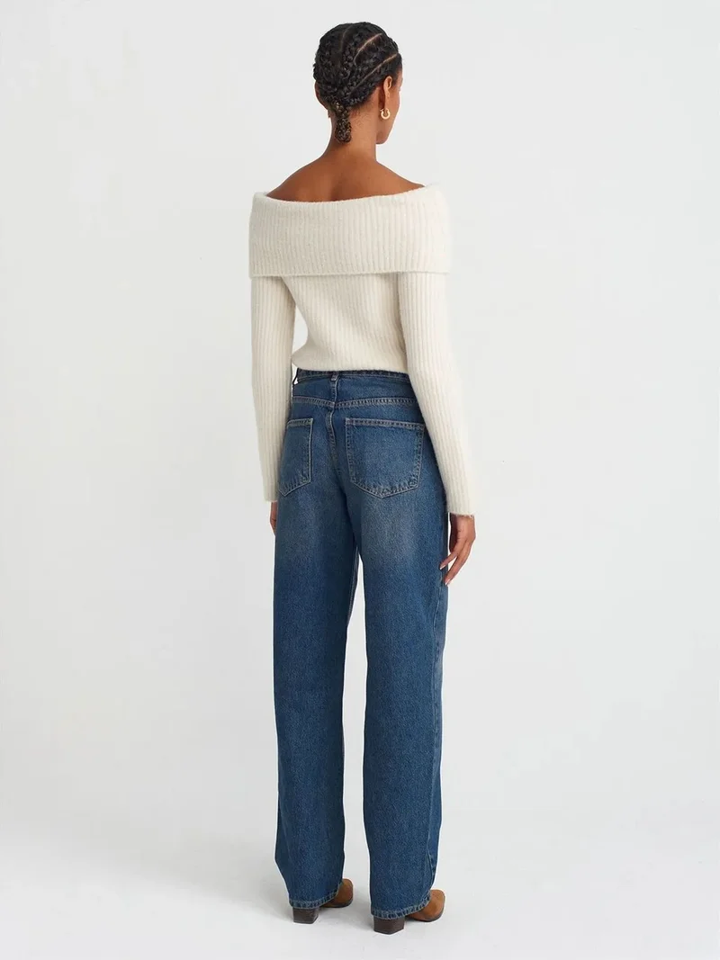 Dilvin Dilvin High Waist Wide Leg Denim Jeans