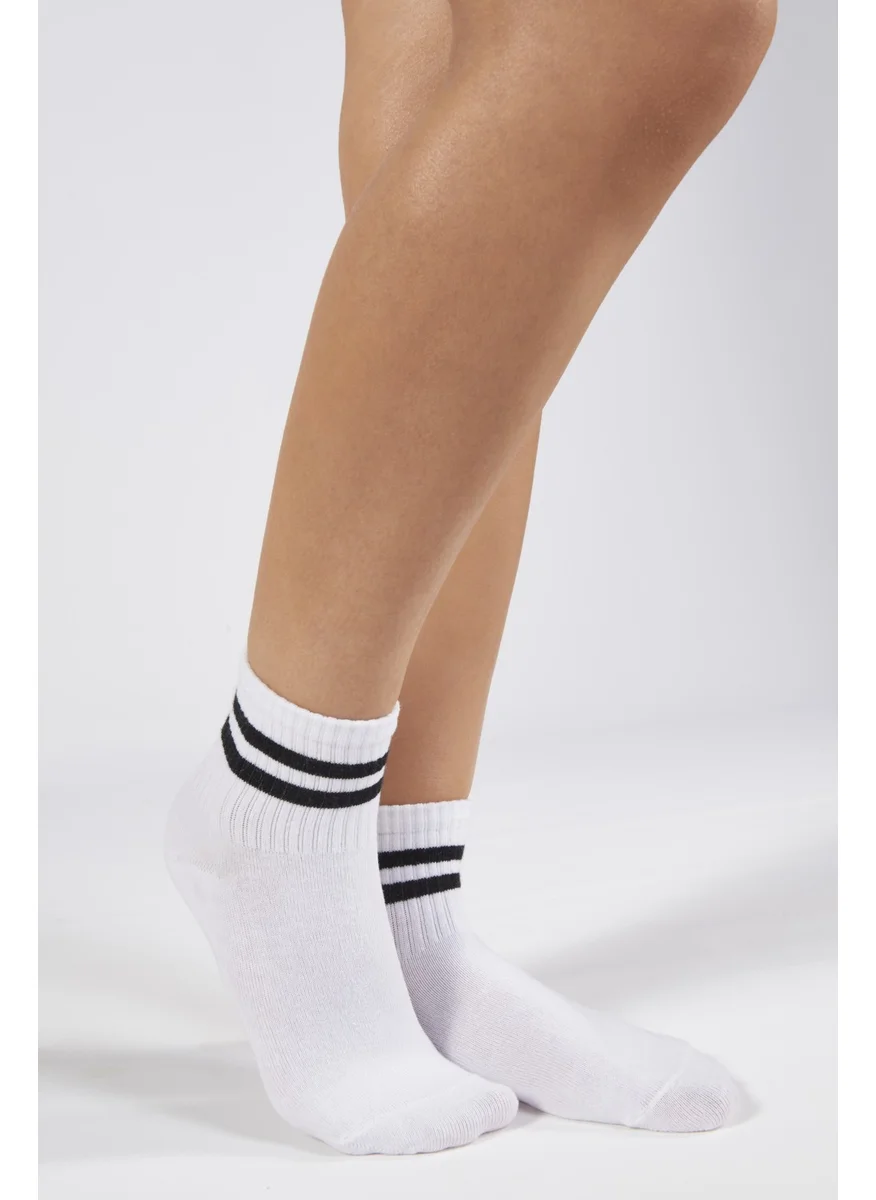 Forwena White Cotton Seamless Tennis Socks