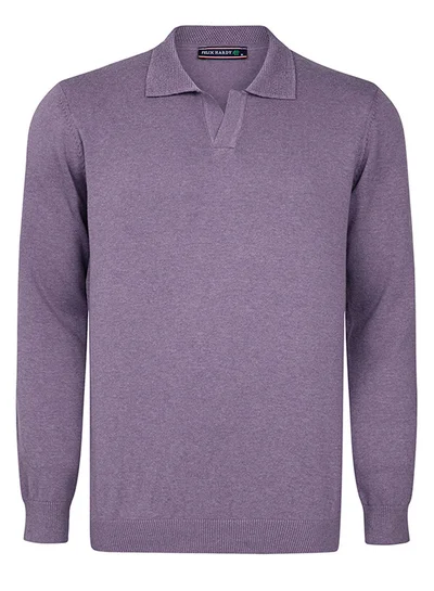 FELIX HARDY Polo collar long sleeve jumper