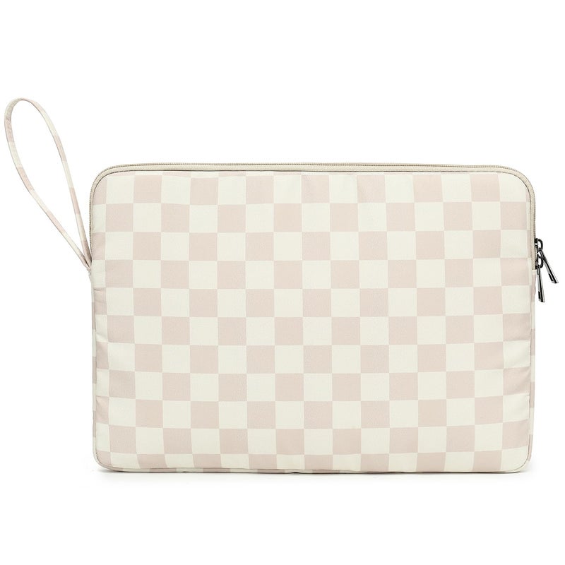 DACHEE Laptop Sleeve 14 inch 14.0 inch Laptop case Bag (Khaki Checkered, 14 inch) - Image 3