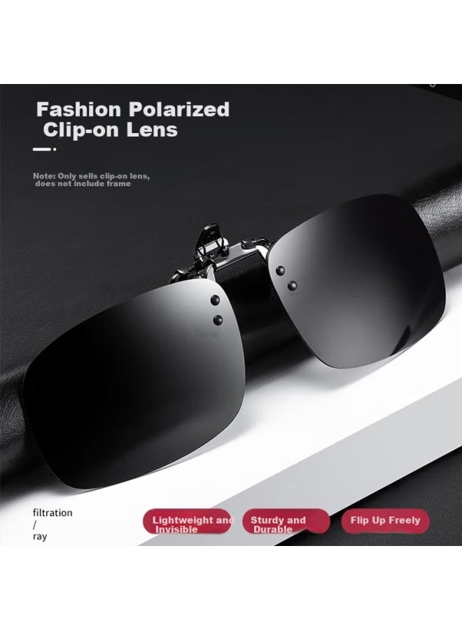 Lovedru Ralph Drew Clip-on Polarized Sungl For Driving Fishing Cycling Uv Protection Anti-glare Suitable For Small Frame Prescription Gl Drivers Uv400 Prescription Sungl Clip 103 Small - Image 2