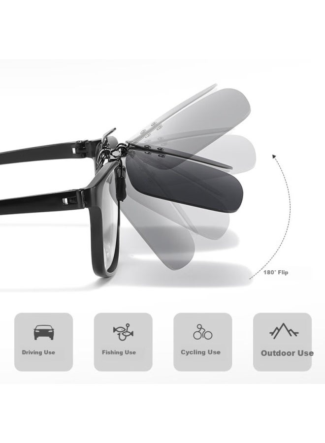 Lovedru Ralph Drew Clip-on Polarized Sungl For Driving Fishing Cycling Uv Protection Anti-glare Suitable For Small Frame Prescription Gl Drivers Uv400 Prescription Sungl Clip 103 Small - Image 4