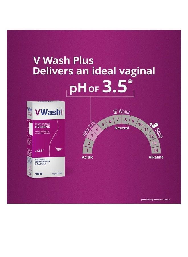 VWash - VWash Plus Expert Intimate Hygiene Wash, 350 ml, Prevents Itching, irritation & dryness, No Paraben & SLS, Suitable For All Skin Types, For Daily Use - Image 1