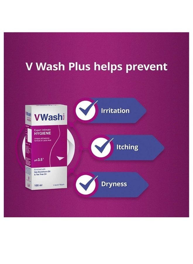 VWash - VWash Plus Expert Intimate Hygiene Wash, 350 ml, Prevents Itching, irritation & dryness, No Paraben & SLS, Suitable For All Skin Types, For Daily Use - Image 1