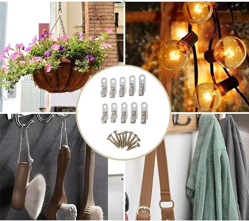 Stainless Steel Waterproof LED Light Hooks For Outdoor String Lights Decor - Image 4