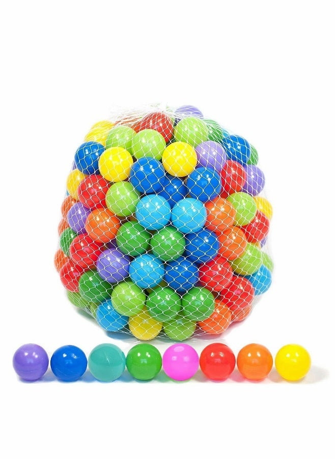 200 Soft Plastic Mini Play Balls with 8 Vibrant Colors - Crush Proof, No Sharp Edges, Non Toxic, Phthalate  BPA Free - Use in Baby or Toddler Ball Pit, Play Tents  Tunnels for Indoor  Outdoor - Image 1