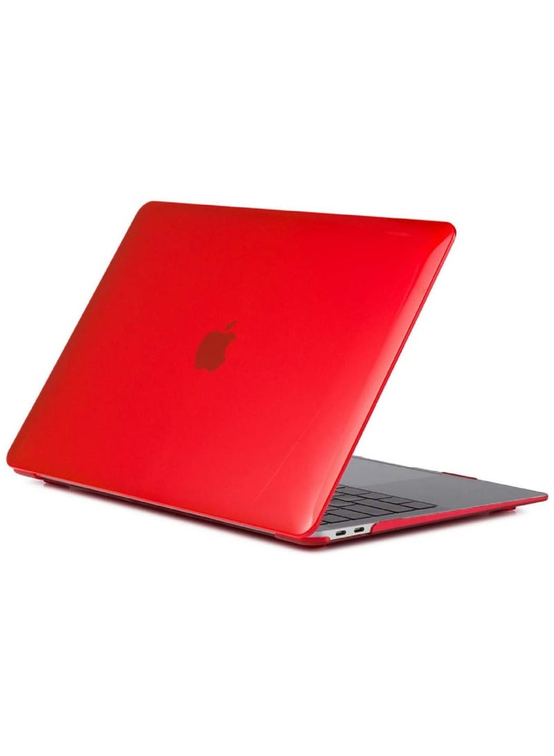 Protective Hard Shell Case Cover Compatible with New MacBook Air 13-Inch with Retina Display & Touch ID Model:- A2337 M1/A2179/A1932, Release 2018/2019/2020" Red - Image 1