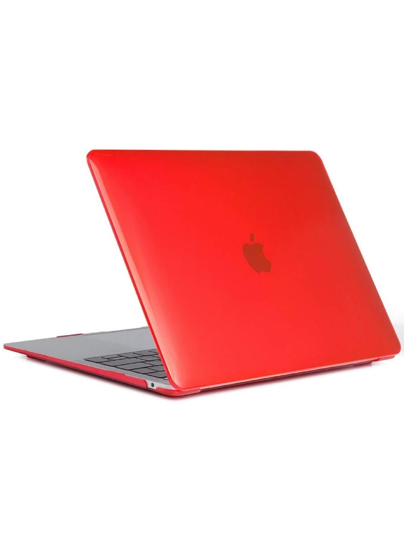 Protective Hard Shell Case Cover Compatible with New MacBook Air 13-Inch with Retina Display & Touch ID Model:- A2337 M1/A2179/A1932, Release 2018/2019/2020" Red - Image 4