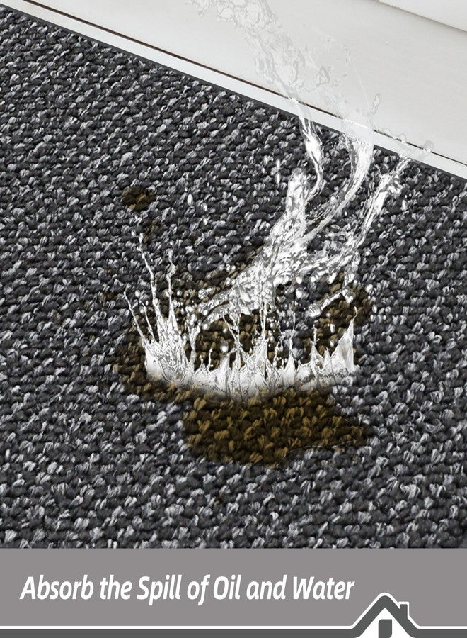 BEQHAUSE Kitchen Rugs and Mats Set of 2, Non Skid Washable Absorbent Kitchen Runner Rug with TPR Backing for Kitchen,Front of Sink,Laundry (Dark Grey, 20"x32"+20"x48") - Image 3