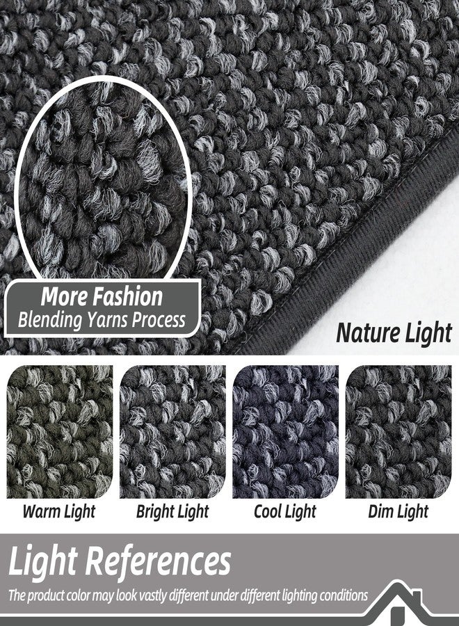 BEQHAUSE Kitchen Rugs and Mats Set of 2, Non Skid Washable Absorbent Kitchen Runner Rug with TPR Backing for Kitchen,Front of Sink,Laundry (Dark Grey, 20"x32"+20"x48") - Image 5