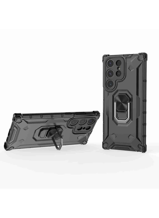 اس-توب جراب لهاتف Samsung Galaxy S23 Ultra 5G Ice Armor Series جراب هاتف بحلقة مع حامل - Image 1