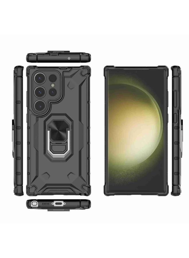اس-توب جراب لهاتف Samsung Galaxy S23 Ultra 5G Ice Armor Series جراب هاتف بحلقة مع حامل - Image 3