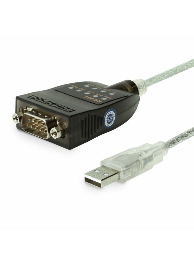 Gearmo FTDI2-LED USB RS-232 Serial Adapter with LED Indicators Windows 10, 8, 7, Vista, XP, 2000 Support - Image 1