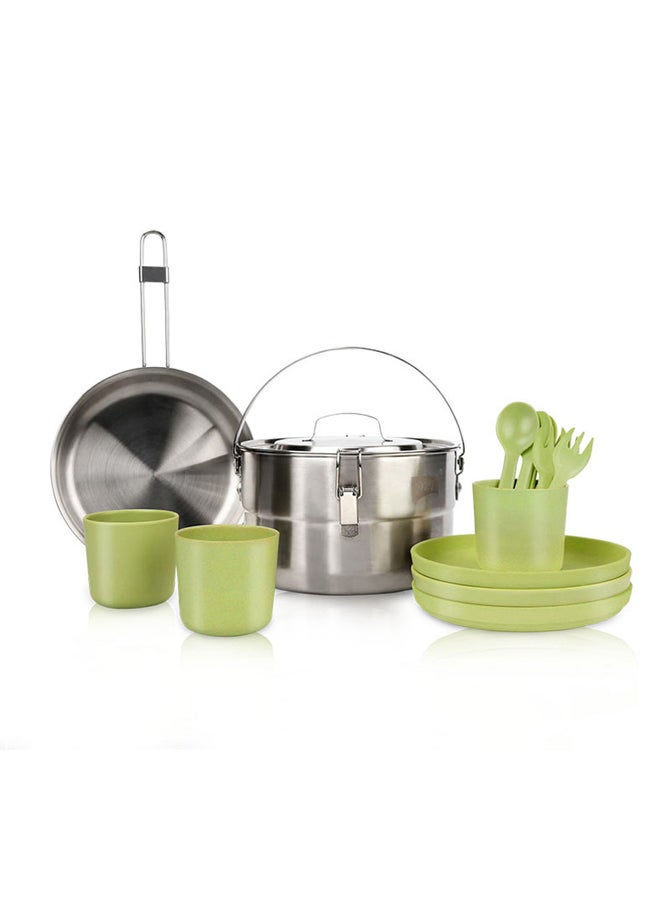 دي بي تي طقم قدور ستانلس ستيل, فضي - Image 1