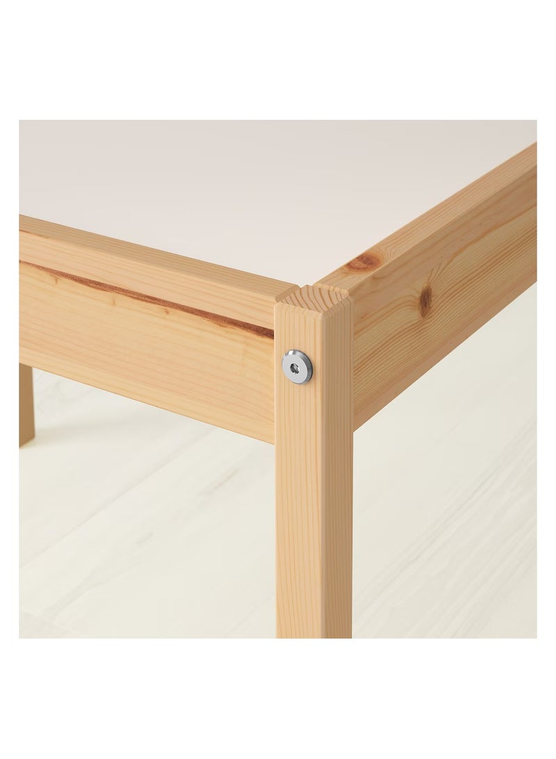 Generic Pine Children's Table with 2 chairs , For Indoor Outdoor Suitable For Small Rooms or Spaces White/Brown Wood 45x63x28 cm - Image 4