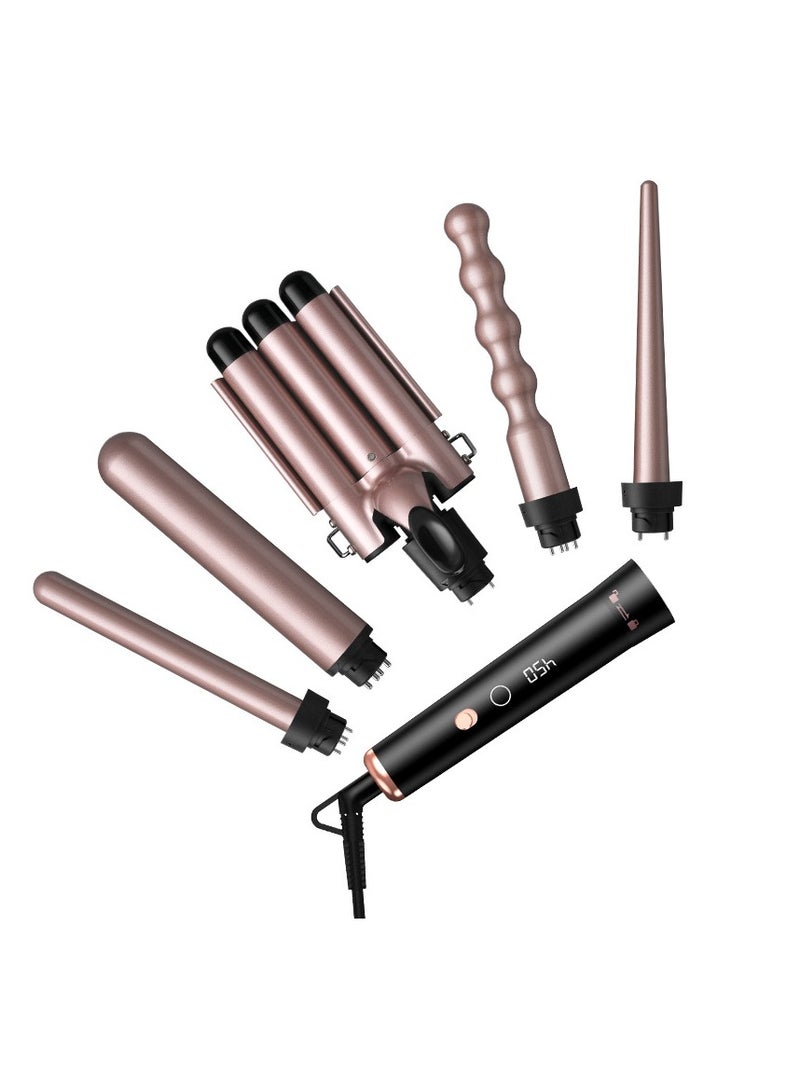 general The 5-in-1 Tube Curling Iron Does Not Hurt The Hair Negative Ion Large Wave Household Multi-functional Curling Iron - Image 1
