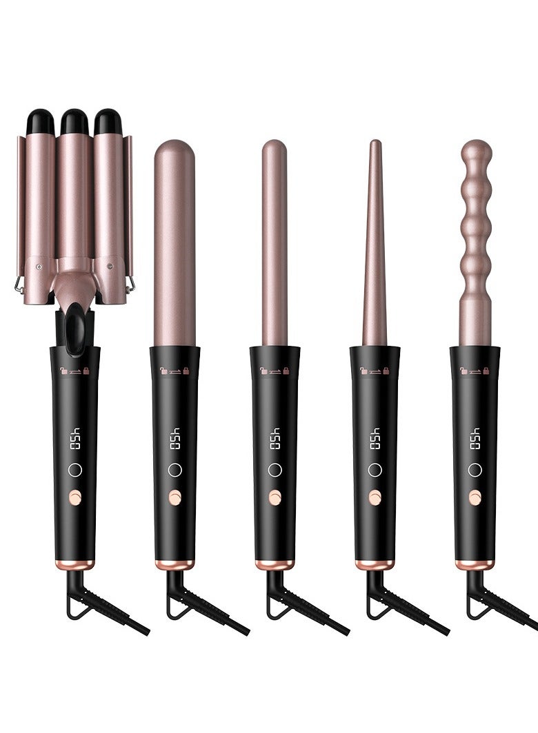 general The 5-in-1 Tube Curling Iron Does Not Hurt The Hair Negative Ion Large Wave Household Multi-functional Curling Iron - Image 2