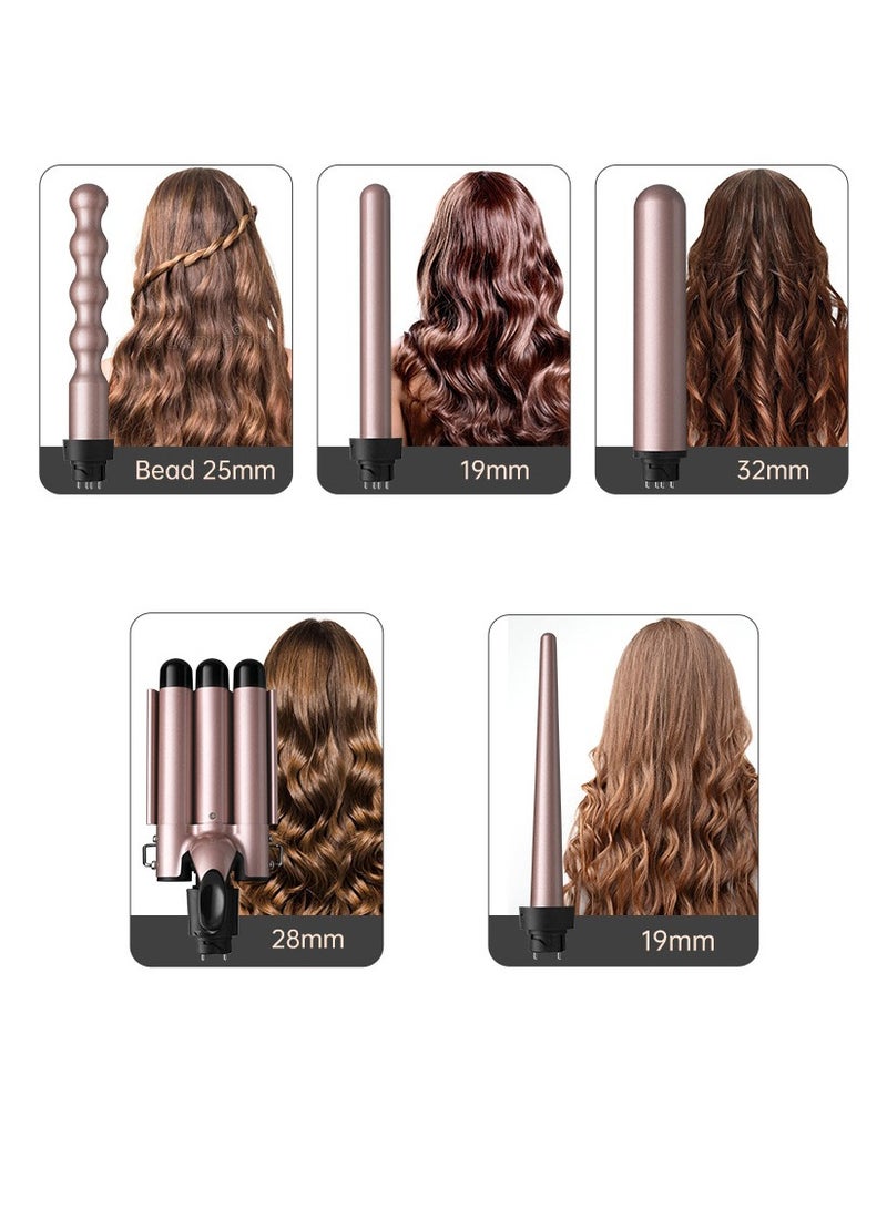 general The 5-in-1 Tube Curling Iron Does Not Hurt The Hair Negative Ion Large Wave Household Multi-functional Curling Iron - Image 4
