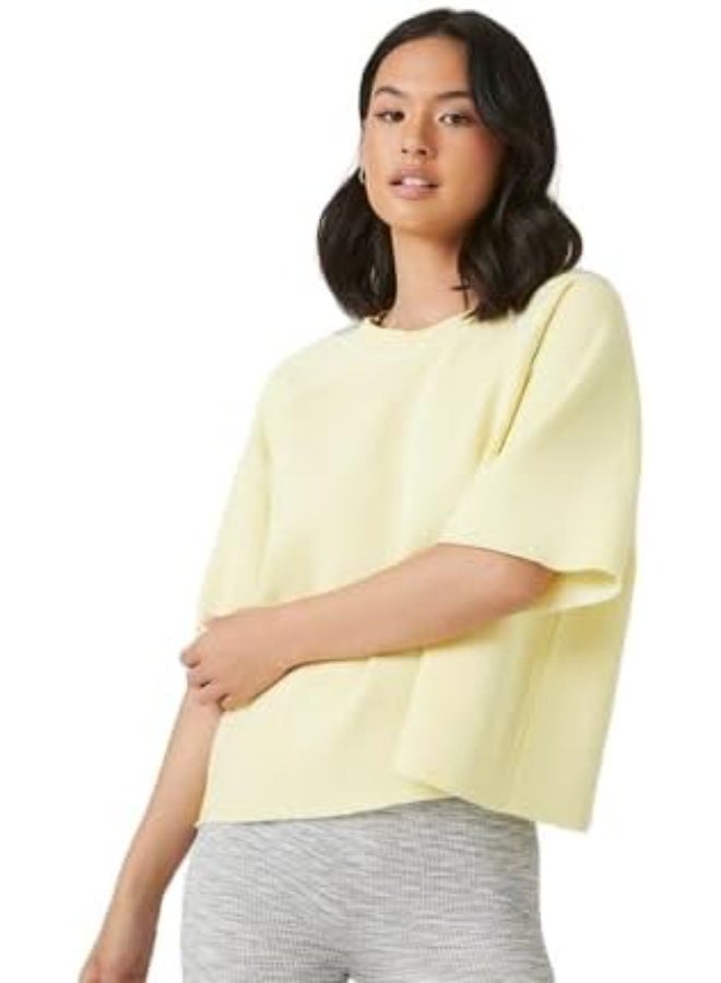 FOREVER 21 Active Fleece Short-Sleeve Sweatshirt - Image 1