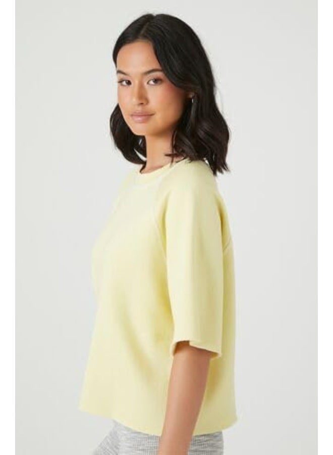 FOREVER 21 Active Fleece Short-Sleeve Sweatshirt - Image 3