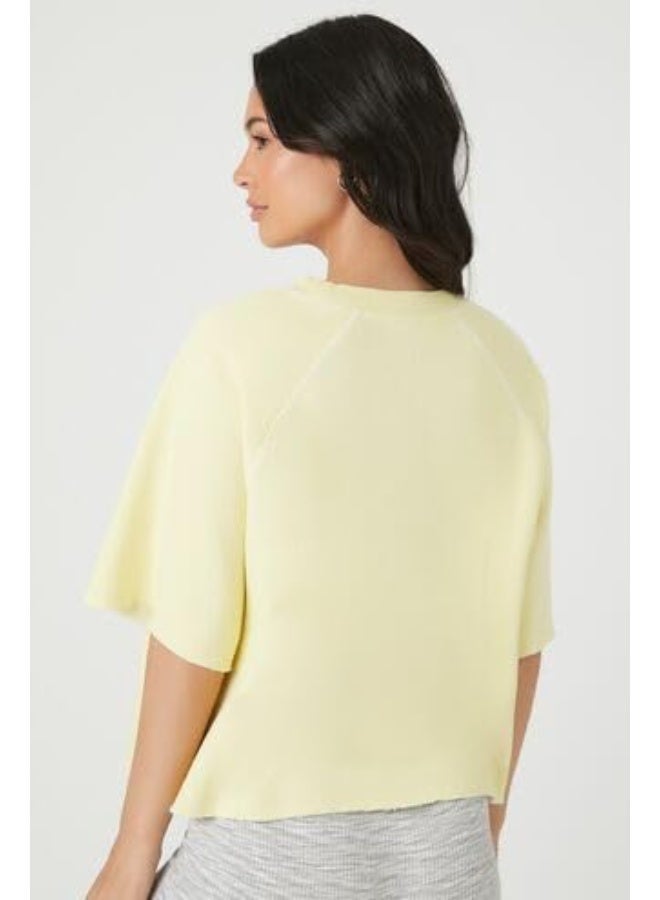 FOREVER 21 Active Fleece Short-Sleeve Sweatshirt - Image 4