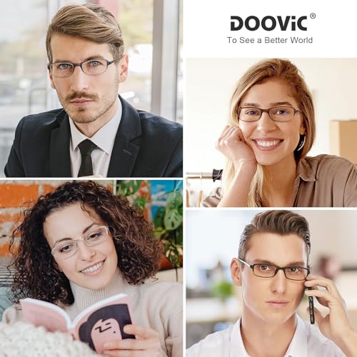 DOOViC 4 Pack Reading Glasses for Women Men Blue Light Blocking Reading Glasses TR90 Flexible Lightweight Readers 1.75 Strength - Image 2
