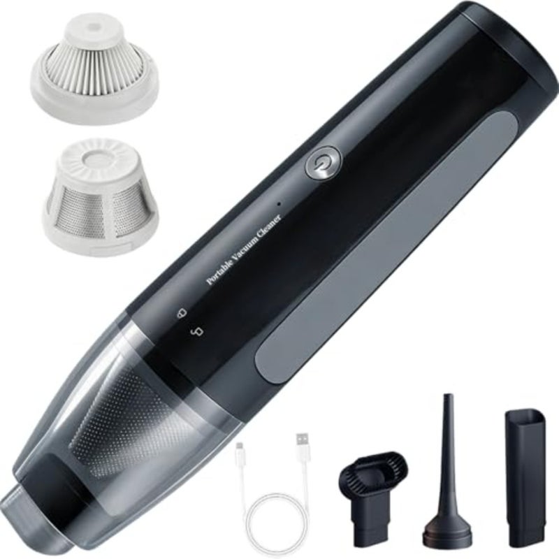 Car Vacuum, Handheld Vacuum Cordless 22000Pa Suction with 2 Suction Modes, 2-in-1 Portable Mini Car Vacuum Cleaner Cordless Vacuum Rechargeable Type-C Charge for Car, Office Desk, Keyboards - Image 1