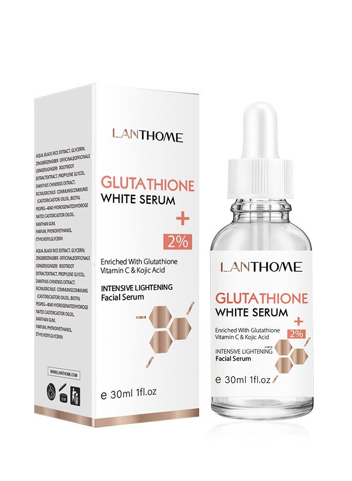 Lanthome Glutathione Face Serum Hydrating Moisturizing Brightening Skin Reduces Fine Lines & Wrinkles, Heals, and Repairs Skin for Day and Night Use 30ml - Image 1