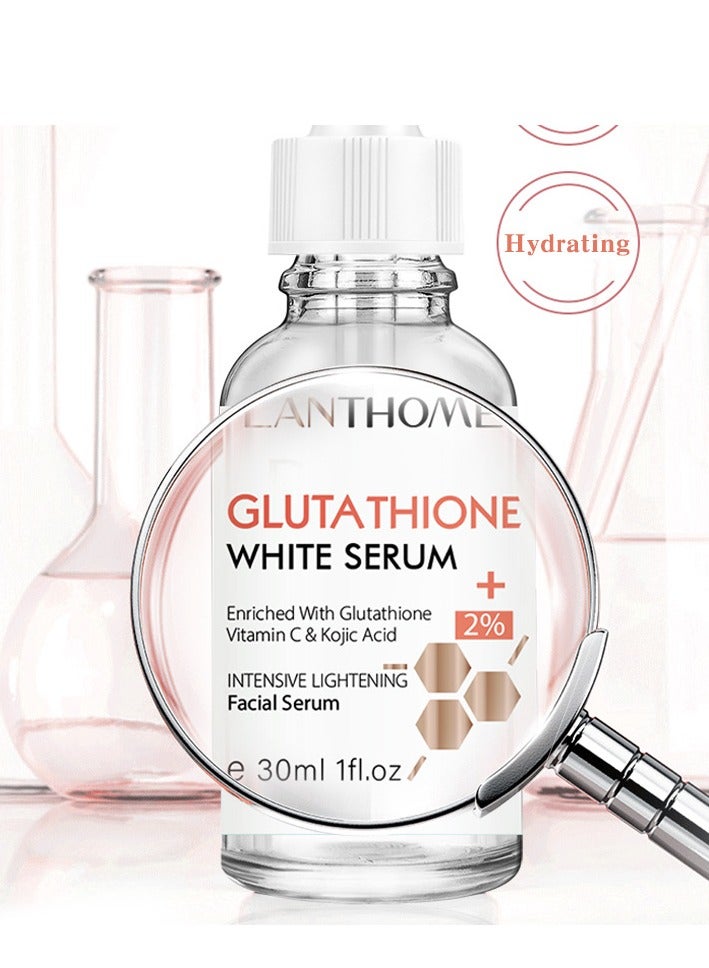 Lanthome Glutathione Face Serum Hydrating Moisturizing Brightening Skin Reduces Fine Lines & Wrinkles, Heals, and Repairs Skin for Day and Night Use 30ml - Image 5
