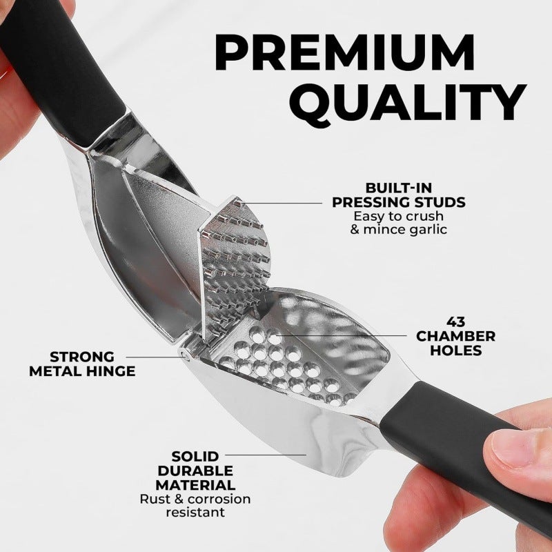 Non-Slip Handle Garlic Press Manual Crusher - Image 3