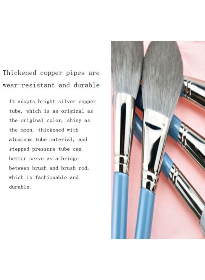 Beauenty 13-Piece Make Up Brush With Bag Blue/Silver/Grey - Image 3